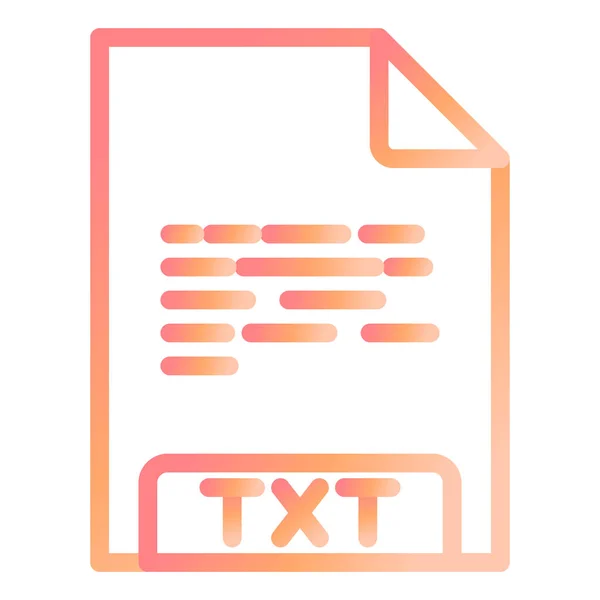 Txt Filformat Ikon Vektor Illustration — Stock vektor