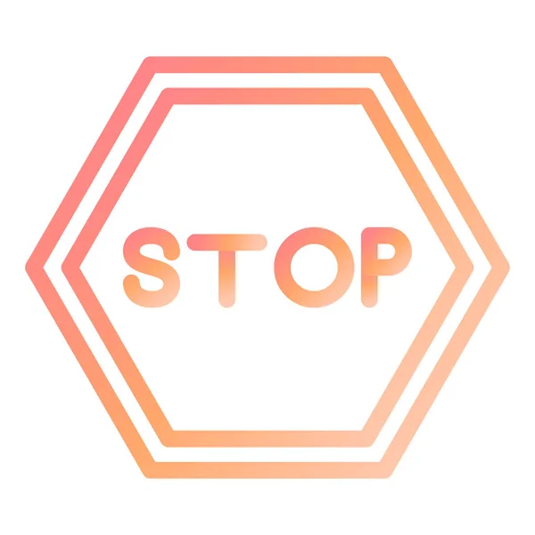 Stop Segno Icona Moderna Vettoriale Illustrazione — Vettoriale Stock