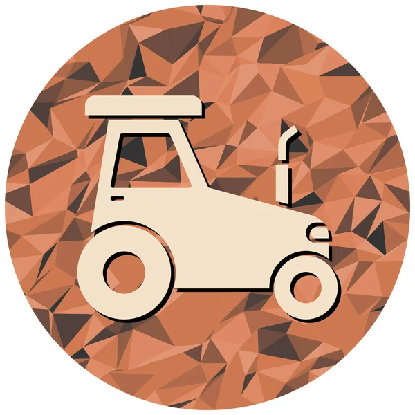 Araba ikonu. Web için yol vektör simgelerinin düz çizimi