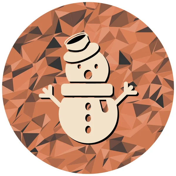 Snowman Icon Flat Illustration Santa Claus Vector Icons Web — Stock Vector