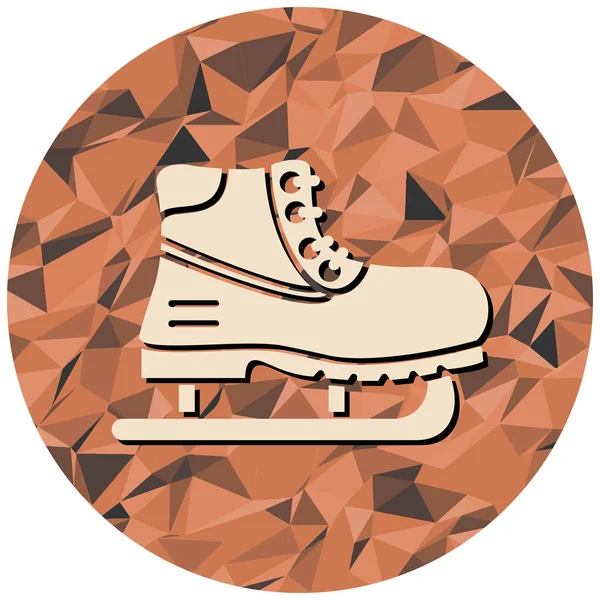 Ice Skate Icon Flat Illustration Shoe Vector Icons Isolated White — Vetor de Stock