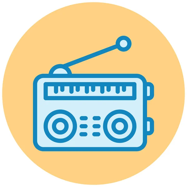 Radio Icono Web Ilustración Simple — Vector de stock