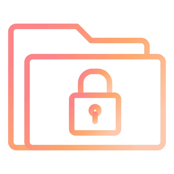 Secure Folder Modern Icon Vector Illustration — Stock Vector