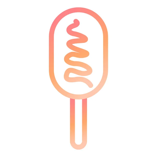 Corn Dog Modern Icon Vector Illustration — Stock Vector