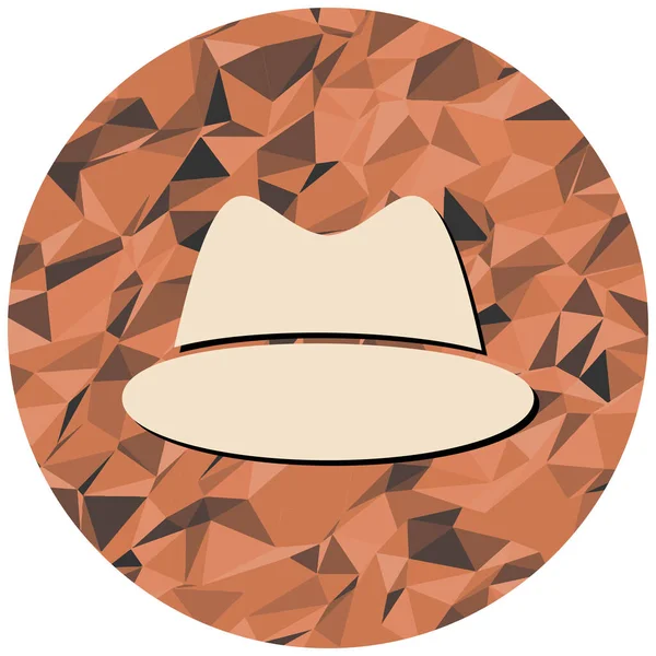 Hat Icon Flat Illustration Cowboy Vector Symbol Web Design — Stock Vector