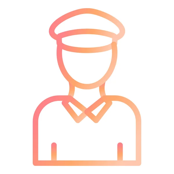 Captain Modern Icon Vector Illustration — Stockvector