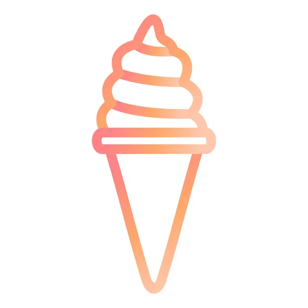 Ice Cream Cone Icon Vector Illustration — Stock Vector