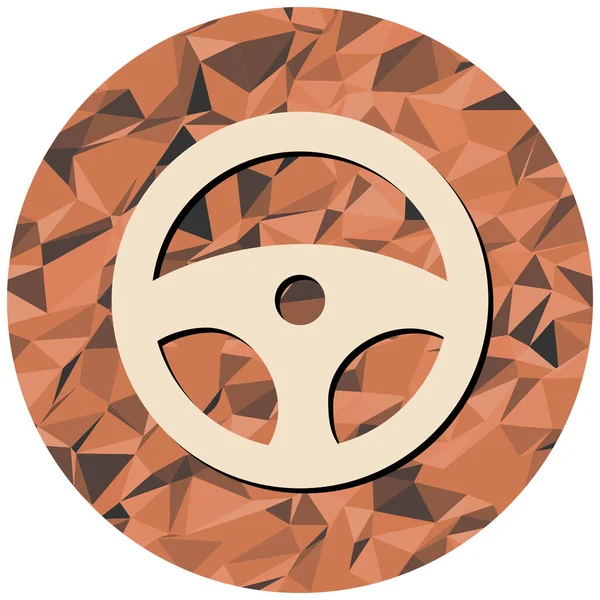 Direksiyon ikonu. Web tasarımı için araba lastiği vektör simgelerinin düz çizimi