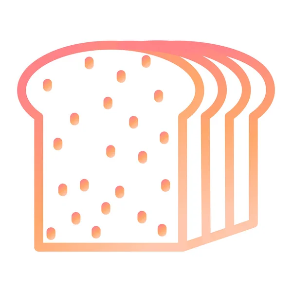 Chléb Moderní Ikona Vektor Ilustrace — Stockový vektor