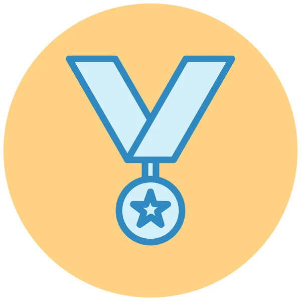 Medalha Ícone Web Ilustração Simples — Vetor de Stock