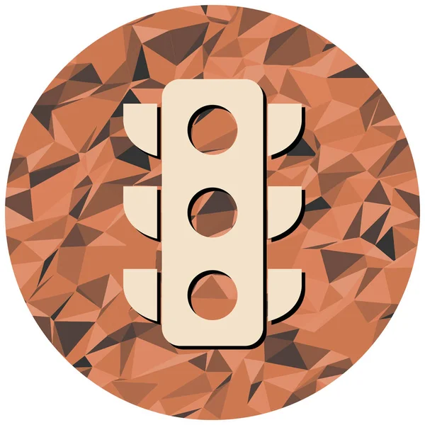 Trafik ışığı simgesi. Web için yol işaretleri vektör simgelerinin düz çizimi