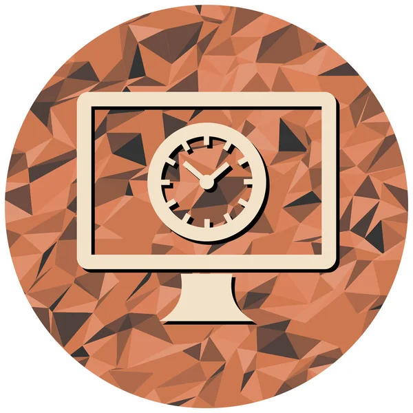 Icono Del Reloj Ilustración Plana Los Iconos Vectores Ordenador Para — Vector de stock