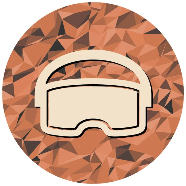 Bir kask simgesinin vektör illüstrasyonu