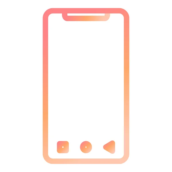 Smartphone Web Symbol Einfache Illustration — Stockvektor