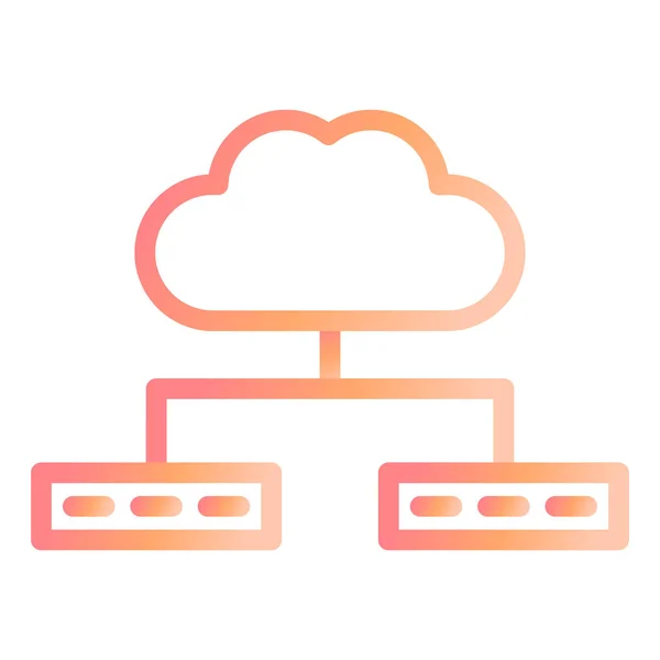 Réseau Nuage Illustration Simple — Image vectorielle