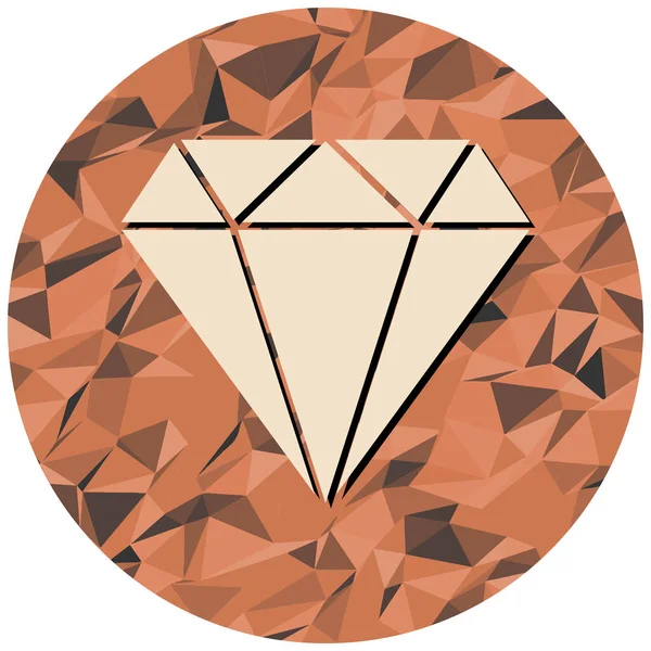 Gyémánt Vektor Ikon Stílus Lapos Szimbólum Trendi Színes Illusztráció — Stock Vector