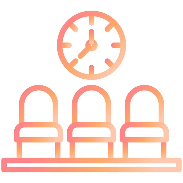 Waiting Room Modern Icon Vector Illustration — стоковый вектор