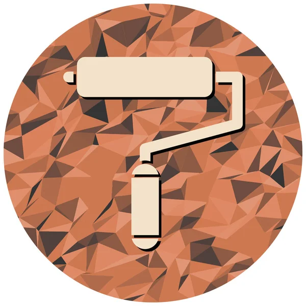 boya fırçası ikonu. Web için inşaat araçları vektör simgelerinin düz çizimi