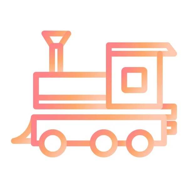 Locomotiva Vapore Icona Web Semplice Illustrazione — Vettoriale Stock
