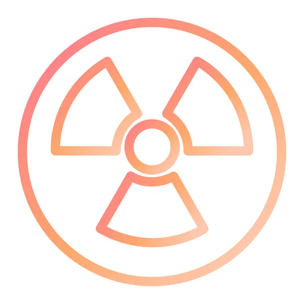 Ikona Znaku Promieniowania Symbol Zagrożenia Płaski Styl Projektowania — Wektor stockowy