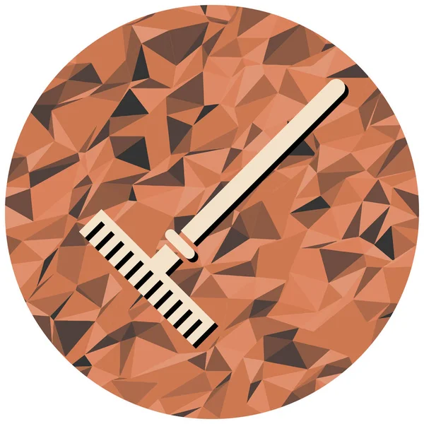 Modern tırmık simgesinin vektör çizimi