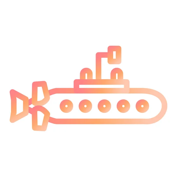 Vektorillustration Ett Ubåtsfartyg — Stock vektor