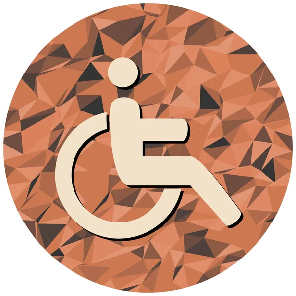 Disabilitato Icona Segno Illustrazione Vettoriale — Vettoriale Stock