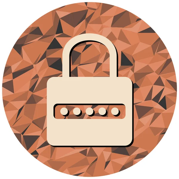 Asma kilit. Web simgesi basit illüstrasyon