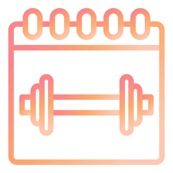 Gym Kalender Moderne Pictogram Vector Illustratie — Stockvector