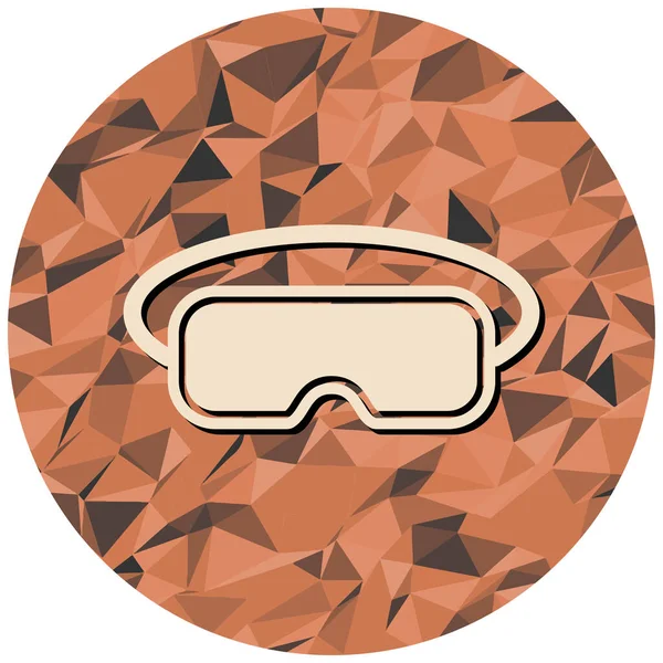 Scuba Mask Icon Flat Illustration Diving Goggles Vector Icons Web — Archivo Imágenes Vectoriales