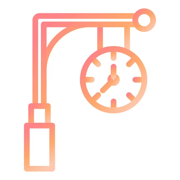 Train Clock Modern Icon Vector Illustration — Stockvector