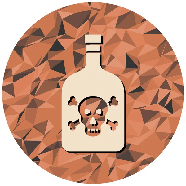 Skull Bottle Wine — Vettoriale Stock