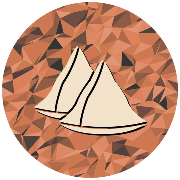 Bir volkan simgesinin vektör çizimi