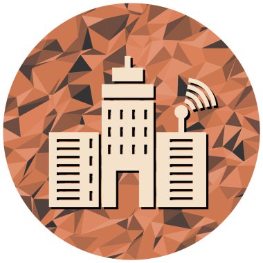 Modern yapı simgesinin vektör illüstrasyonu