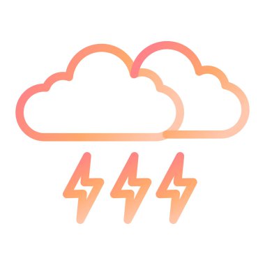 Fırtına bulutları ikon vektör illüstrasyonu