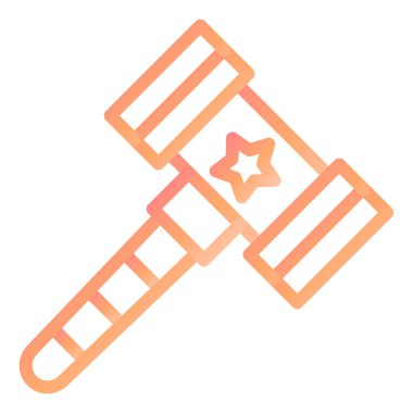 oyuncak çekiç. Web simgesi vektör illüstrasyonu