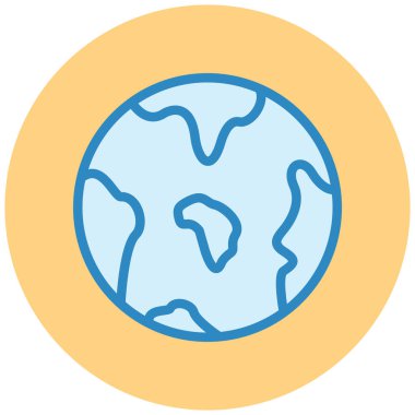 Toprak. Web simgesi basit illüstrasyon