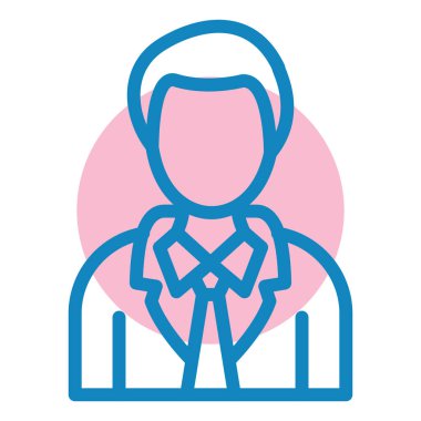 İş adamı. Web simgesi basit illüstrasyon