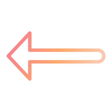 Sol Ok. modern simge vektör illüstrasyonu 