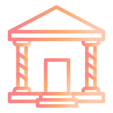 Banka binası. Web simgesi basit tasarım