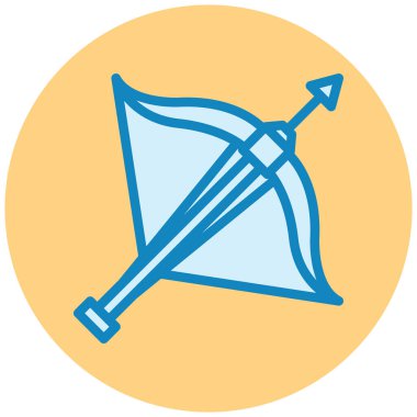 Okçuluk. Web simgesi basit illüstrasyon