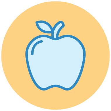 Elma. Web simgesi basit illüstrasyon