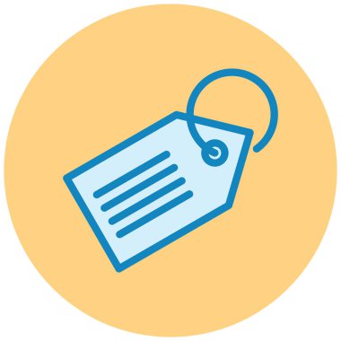 Etiket. Web simgesi basit illüstrasyon