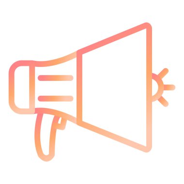 Konuşmacı. Web simgesi basit illüstrasyon 