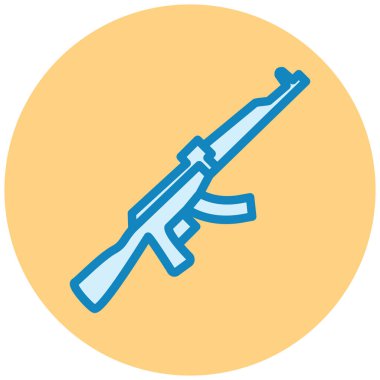 Askeri silah. vektör illüstrasyonu