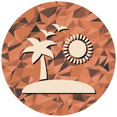 Güneş ile tropikal palmiye ağacı 