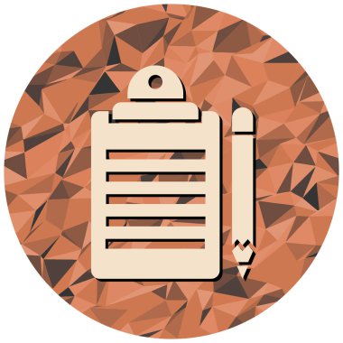 Kontrol listesi simgesi, vektör illüstrasyonu