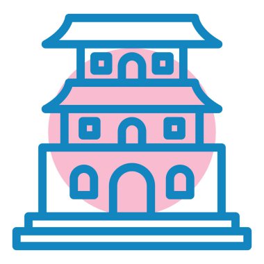 Bina. Web simgesi basit illüstrasyon