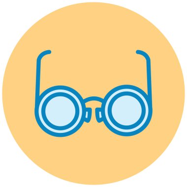 Gözlük. Web simgesi basit illüstrasyon