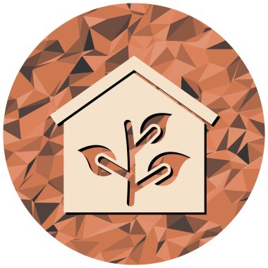 Eko Ev Simgesi Moda Tarzı İzole Arkaplan